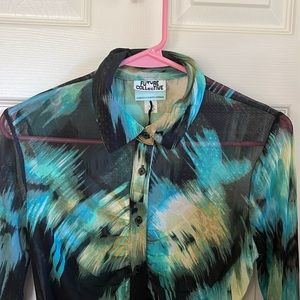 FUTURE COLLECTIVE SHEER LONG SLEEVE TOP